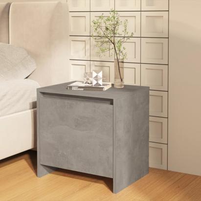 Noptieră, gri beton, 45x34x44,5 cm, lemn prelucrat GartenMobel Dekor