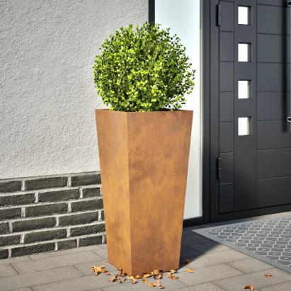 Jardinier de grădină 35x35x75 cm Oțel rezistent la intemperii GartenMobel Dekor