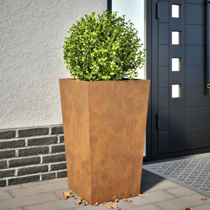 Jardinier de grădină 45x45x75 cm Oțel pentru intemperii GartenMobel Dekor