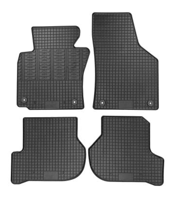 Set covorase auto din cauciuc Seat Leon 2 (1P) 2005-2012; Skoda Octavia 2 (1Z) 2004-2013; VW Golf 5 (1K) 2003-2010, Golf 6 (5K) 2008-2016, Jetta (1K) 2005-2010, Scirocco 2008-2017; Negre AutoDrive ProParts