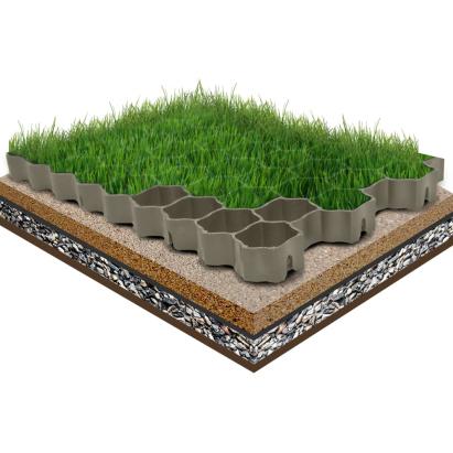 Grilaje de gazon, 16 buc., verde, 60 x 40 x 3 cm, plastic GartenMobel Dekor