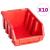 Set cutii depozitare 29 piese cu panouri de perete, roșu&negru GartenMobel Dekor