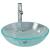 Chiuvetă baie cu robinet/scurgere tip push, transparent, sticlă GartenMobel Dekor