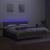 Pat cu arcuri, saltea și LED, gri taupe, 160x200 cm, textil GartenMobel Dekor