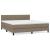 Pat box spring cu saltea, gri taupe, 160x200 cm material textil GartenMobel Dekor