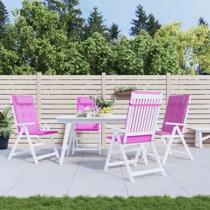 Perne de scaun cu spătar înalt, 4 buc, roz, țesătură Oxford GartenMobel Dekor