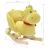 Balansoar animal cu spătar dragon pluș 60x32x53 cm verde lime GartenMobel Dekor