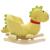 Balansoar animal cu spătar dragon pluș 60x32x53 cm verde lime GartenMobel Dekor