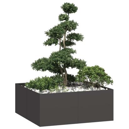 Jardinieră Negru 100x100x40 cm Oțel GartenMobel Dekor