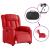 Fotoliu electric de masaj rabatabil, roșu, piele ecologică GartenMobel Dekor