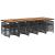 Set mobilier de exterior cu perne, 11 piese, negru, poliratan GartenMobel Dekor