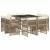 Set de masă pentru grădină, 9 piese, cu perne, bej, poliratan GartenMobel Dekor