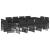 Set mobilier de grădină cu perne, 13 piese, negru, poliratan GartenMobel Dekor