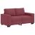 Set canapea cu perne, 3 piese, roșu vin, material textil GartenMobel Dekor