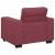 Set canapea cu perne, 3 piese, roșu vin, material textil GartenMobel Dekor