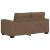 Set de canapele cu perne, 3 piese, maro, textil GartenMobel Dekor
