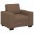 Set de canapele cu perne, 3 piese, maro, textil GartenMobel Dekor
