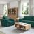 Set de canapele cu perne, 3 piese, verde închis, textil GartenMobel Dekor