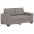 Set de canapea cu perne, 3 piese, gri taupe, material textil GartenMobel Dekor