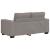 Set de canapea cu perne, 3 piese, gri taupe, material textil GartenMobel Dekor