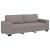 Set de canapea cu perne, 3 piese, gri taupe, material textil GartenMobel Dekor