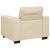 Set de canapele cu perne, 3 piese, crem, textil GartenMobel Dekor