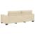 Set de canapele cu perne, 3 piese, crem, textil GartenMobel Dekor