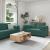Set de canapele cu perne, 3 piese, verde închis, catifea GartenMobel Dekor