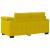 Set de canapele cu perne, 3 piese, galben, catifea GartenMobel Dekor