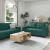 Set de canapele cu perne, 2 piese, verde închis, textil GartenMobel Dekor