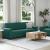 Set de canapele cu perne, 2 piese, verde închis, textil GartenMobel Dekor