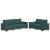Set de canapele cu perne, 2 piese, verde închis, textil GartenMobel Dekor