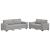 Set de canapele cu perne, 2 piese, gri nor, textil GartenMobel Dekor