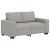 Set de canapele cu perne, 2 piese, gri nor, textil GartenMobel Dekor