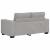 Set de canapele cu perne, 2 piese, gri nor, textil GartenMobel Dekor