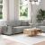 Set de canapele cu perne, 2 piese, gri nor, textil GartenMobel Dekor