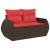 Set canapele de grădină cu perne, 5 piese, maro, poliratan GartenMobel Dekor