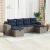 Set mobilier grădină cu perne, 6 piese, gri, poliratan GartenMobel Dekor