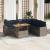 Set canapele de grădină, 7 piese, cu perne, gri, poliratan GartenMobel Dekor