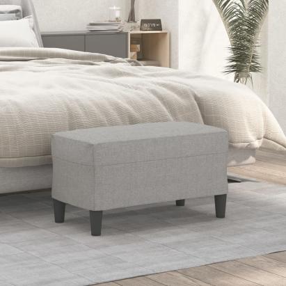 Bancă, gri deschis, 70x35x41 cm, textil GartenMobel Dekor