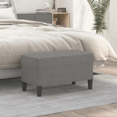 Bancă, gri închis, 70x35x41 cm, textil GartenMobel Dekor