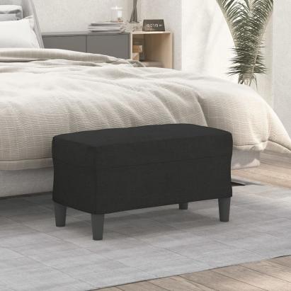 Bancă, negru, 70x35x41 cm, textil GartenMobel Dekor