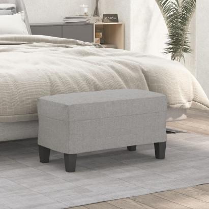 Bancă, gri deschis, 70x35x41 cm, textil GartenMobel Dekor