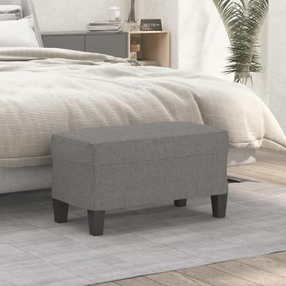 Bancă, gri închis, 70x35x41 cm, textil GartenMobel Dekor