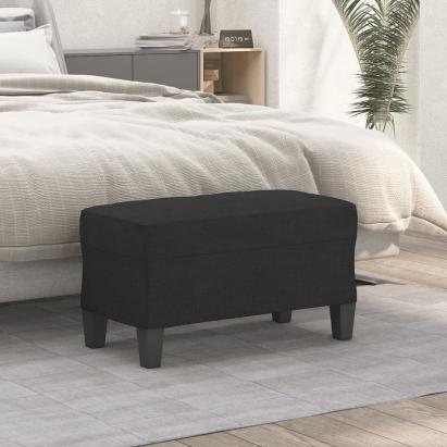 Bancă, negru, 70x35x41 cm, textil GartenMobel Dekor