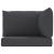 Perne de canapea din paleți, 3 buc., negru, material textil GartenMobel Dekor