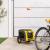 Remorcă bicicletă animale companie, galben/gri, oxford/fier GartenMobel Dekor