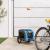 Remorcă bicicletă animale companie, albastru/gri, oxford/fier GartenMobel Dekor