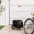 Remorcă bicicletă animale companie, negru, textil oxford/fier GartenMobel Dekor