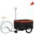 Remorcă pentru biciclete negru/portocaliu, 30 kg, fier GartenMobel Dekor